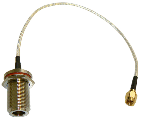 Cable assembly 230mm RG316, N-female  bulkhead and SMA male fitted